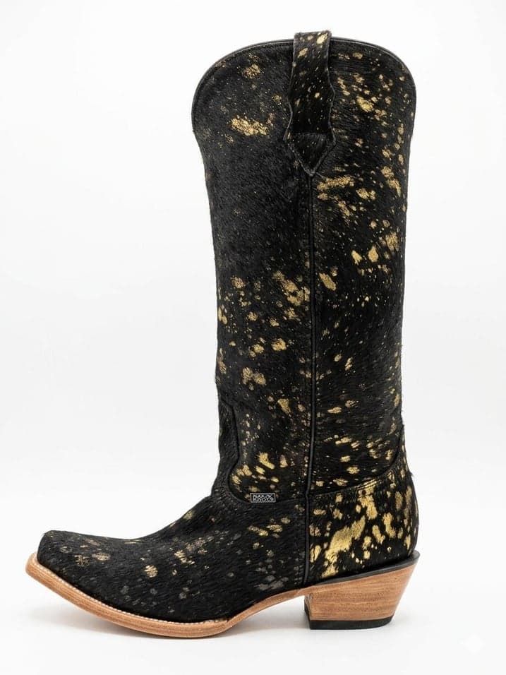 Bota De Vaca Color Cafe Tubo Alto