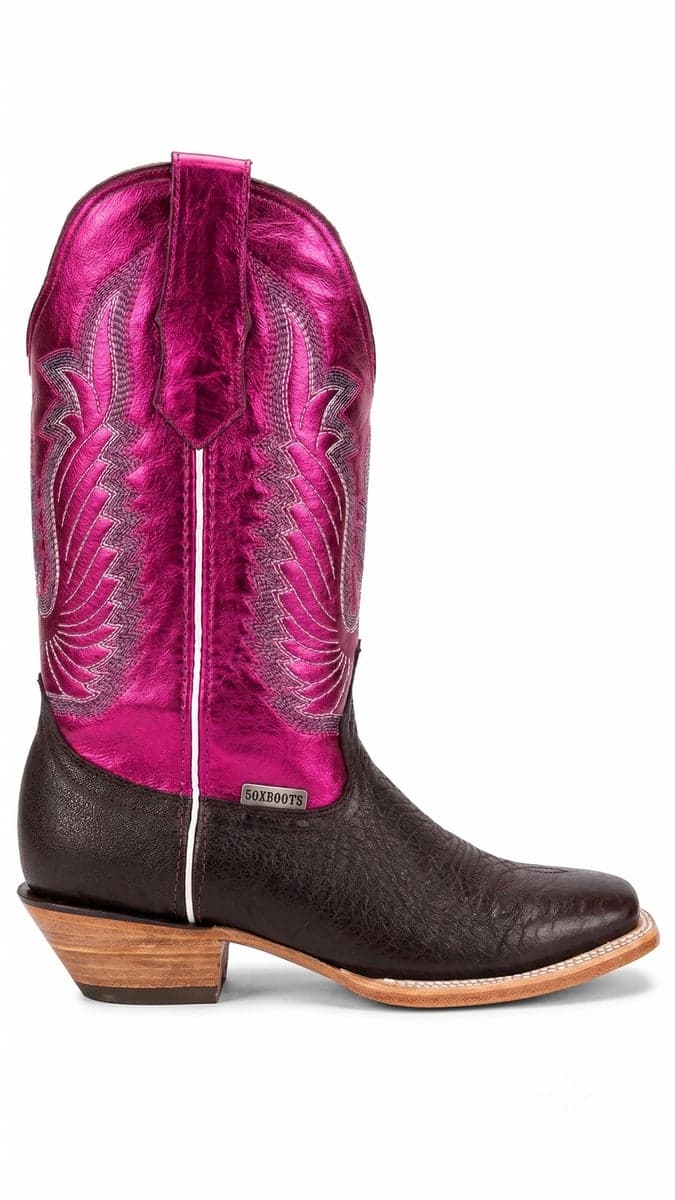 Bota Showlder Tubo Metalico Rosado Brillante