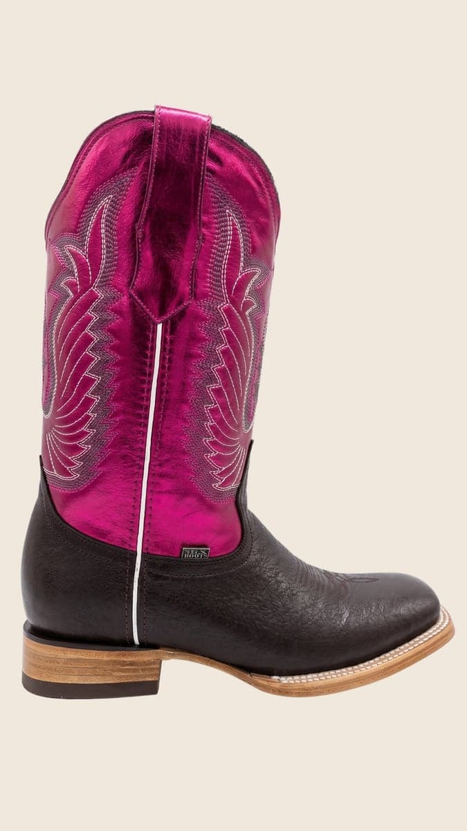 Bota Showlder Tubo Metalico Rosado Brillante