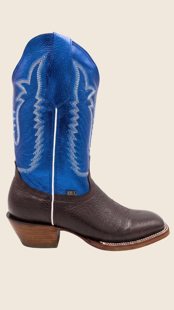 Bota Showlder Tubo Metalico Azul Brillante