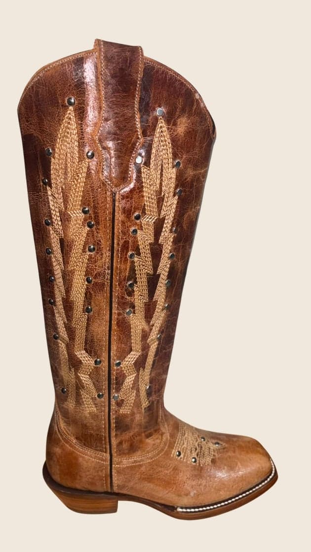 Bota Arena Brillosa Tubo Alto