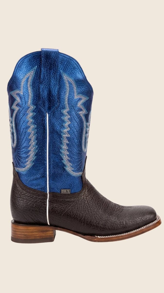 Bota Showlder Tubo Metalico Azul Brillante